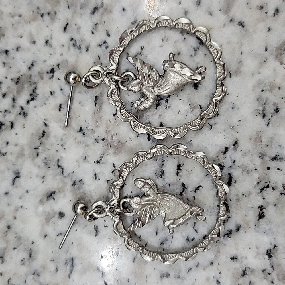 4 for $10 Angel Stud Hoop Earrings